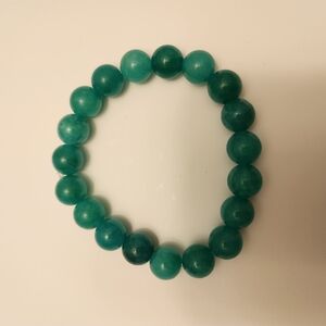 Elegant Green Australian Jade Stretch Bracelet